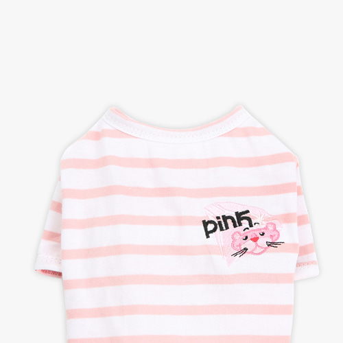 이츠독  핑크팬더 스트라이프 티셔츠 핑크