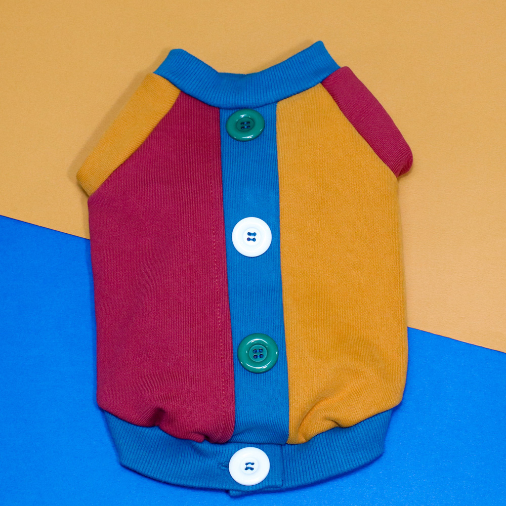 에덴숑 button sweatshirt-bluegreen(버튼스웻셔츠-블루그린)